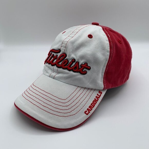 Louisville Cardinals NCAA Red White Titleist 47 Brand Relaxed Fit Strapback Hat - Picture 1 of 7